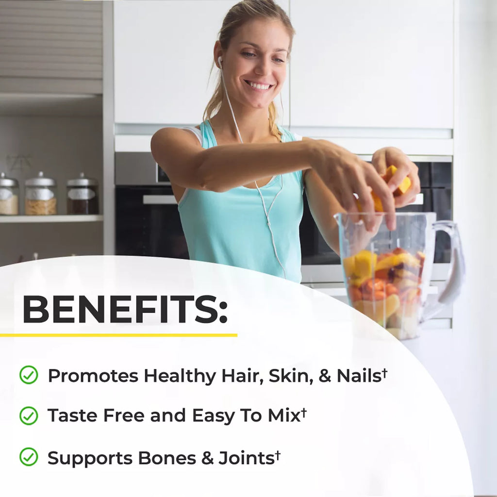 Collagen Peptides Bio+ Powder, Grass Fed Bovine Collagen Supplement, Hydrolyzed Protein Peptides, Unflavored, Bioschwartz, 16Oz